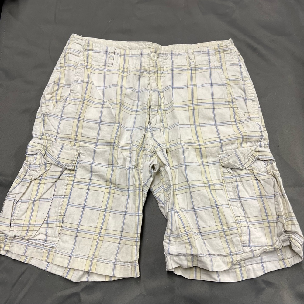 🌴Men’s OTB Authentic Genuine Product Plaid Cargo Shorts